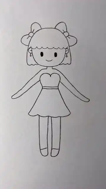 戴着两个蝴蝶结的短发小女孩
