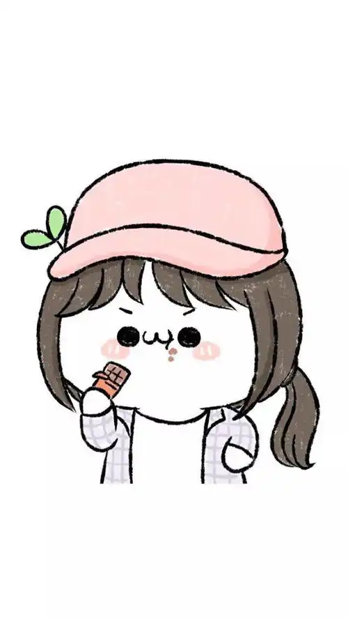 简笔卡通女孩,有兴趣的来一起画