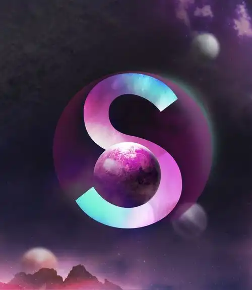 时尚渐变色星空宇宙紫梦幻抽象海报广告素材下载至来源处
