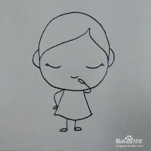 怎么画十二星座中的处女座女孩卡通儿童简笔画