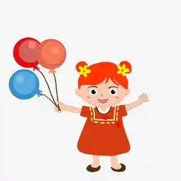 气球女孩微笑女生可爱孩子上学女孩图片素材其他格式下载动漫人物大全