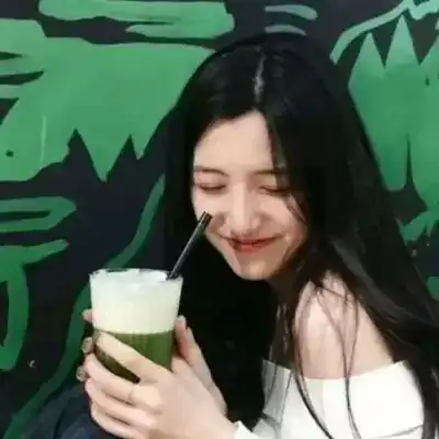 ins绿色女生头像
