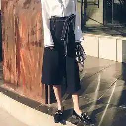 长款半裙好显瘦,小粗腿女生不防试试