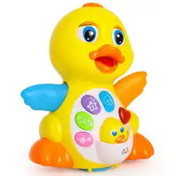 汇乐玩具huiletoyseq摇摆大黄鸭808音乐电动益智鸭子婴幼儿会跑会跳舞塑料图片大全邮乐官方网站