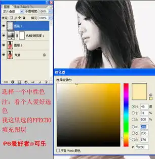 photoshop调色教程低调中性时尚美女