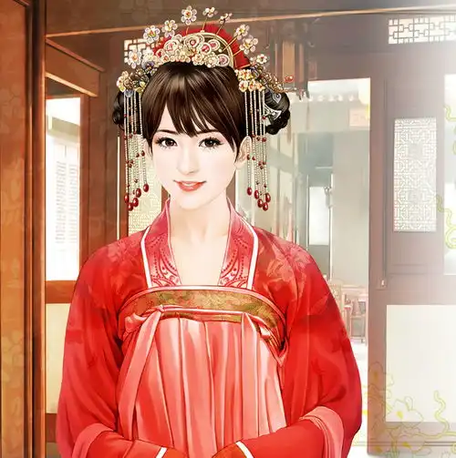 手绘古装美女