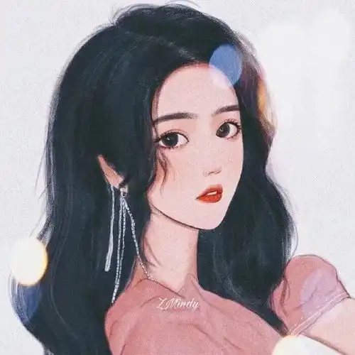 手绘某书热门女生闺蜜头像