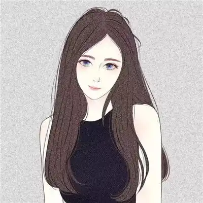 手绘头像女生唯美简约可爱又漂亮的长发短发女生