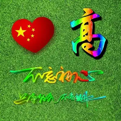 只争朝夕不负韶华头像,绿油油芳草地镶嵌着一颗五星红心