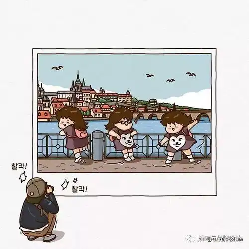 插画丨酸了呆萌小情侣的甜蜜瞬间