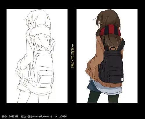 背着书包的女孩背影图片免费下载编号3683598红动网