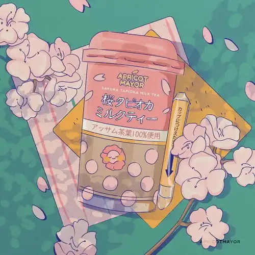 插画风情侣头像图片背景