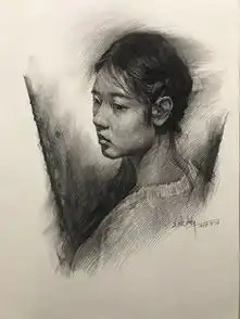 肖像素描名师作品欣赏关晓峰