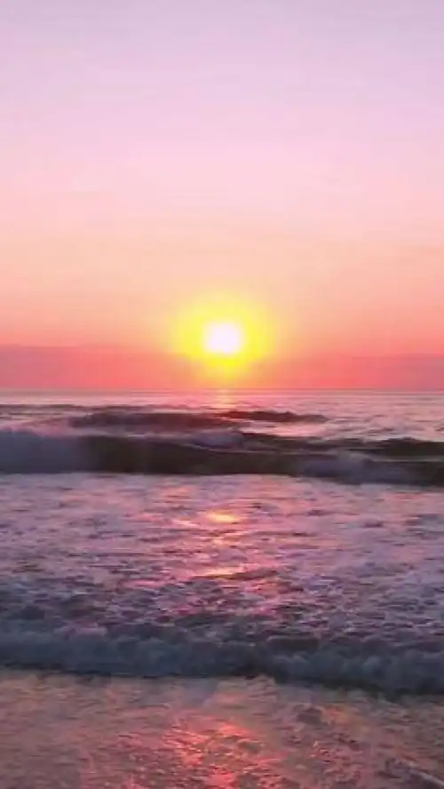 宝藏男孩的海边落日我们的海洋世界海边落日