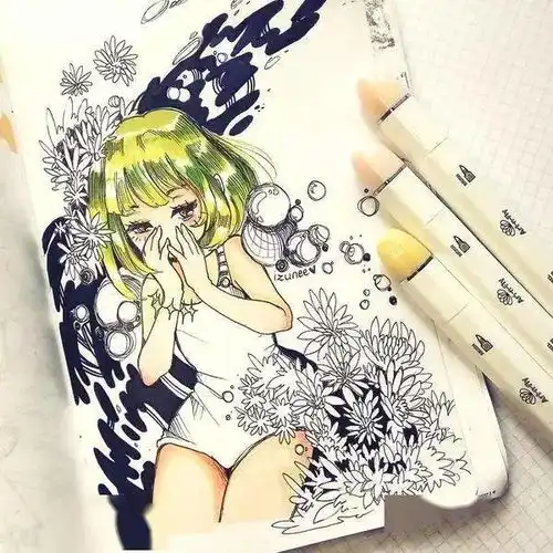 小姐姐的插画,每一张都可以当头像了