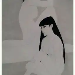 意象素描美术作品工笔画白描人物女人体平面装饰画来图定制