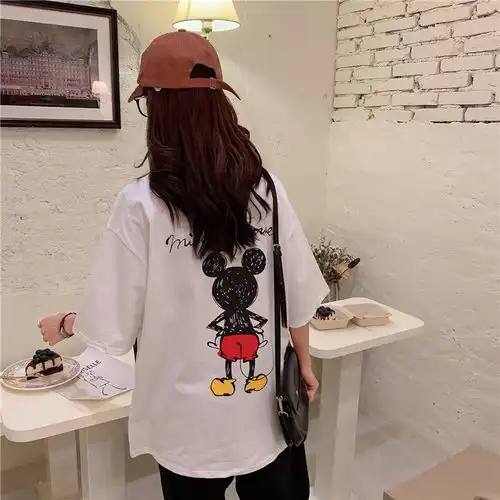 oversizet短袖t恤女宽松韩版ins百搭bf原宿风chic港味mschf上衣服