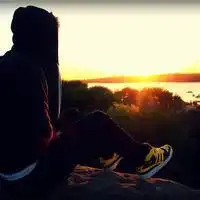 男背影图夕阳微信头像图片大全