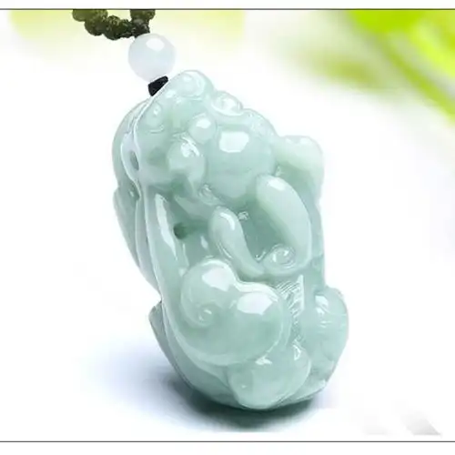 开光霸王翡翠貔貅吊坠男女招财辟邪玉石玉坠项链天然缅甸a货貔貅
