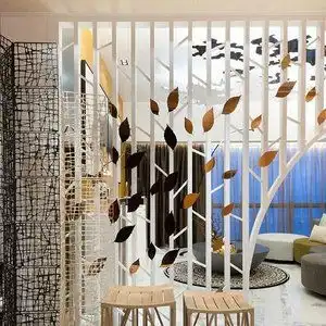 中式客厅玄关隔断效果图