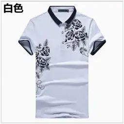 夏季男生短袖t恤polo衫男士修身翻领t恤潮休闲纯色有领印花针织衫nc289
