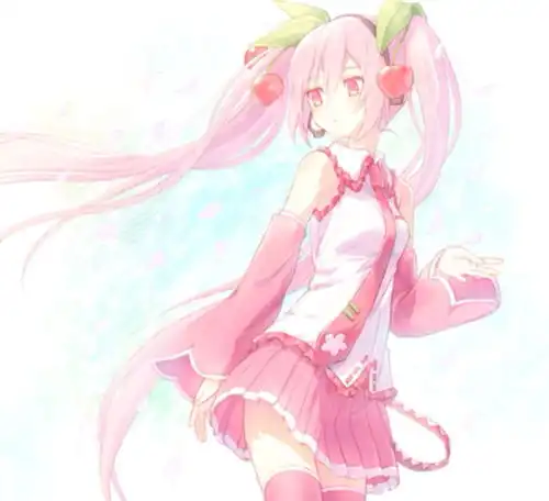 p站樱花未来动漫少女小清新双马尾二次堆糖,美好生活研究所