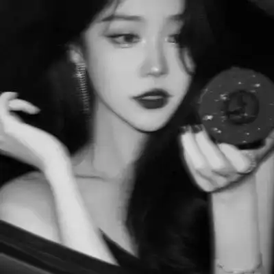 黑白头像女唯美高清图片