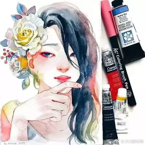 好看的水彩人物