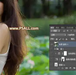 photoshop抠图教程抠出背景复杂的美女人像头发丝