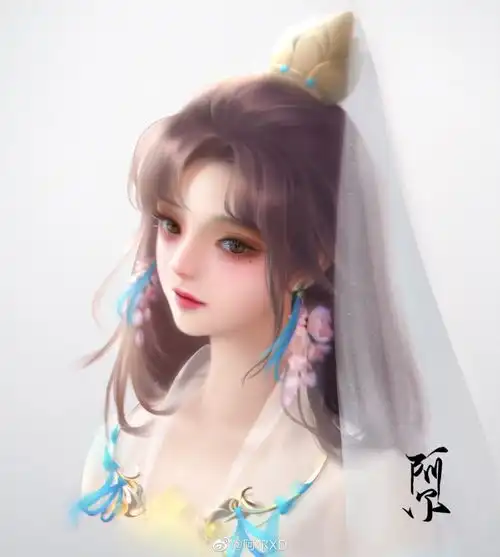 古风图片落落晨星,斜雨竹林,皆不如姑娘眉眼动人