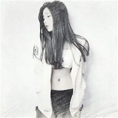 素描头像女生,唯美好看漂亮的女青年素描头像真人图片