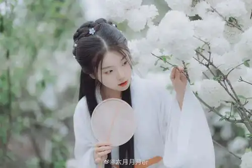 汉服小仙女冻在枝头春不知