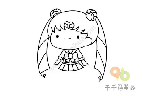 美少女战士简单的月野兔简笔画