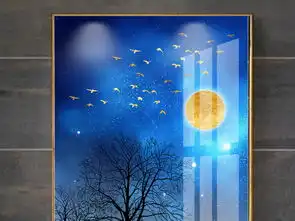 梦幻星空麋鹿风景画现代客厅晶瓷画图片下载山水装饰画大全新中式装饰画编号19196005