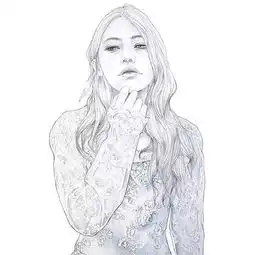手绘插画有情感与态度女装头像手绘