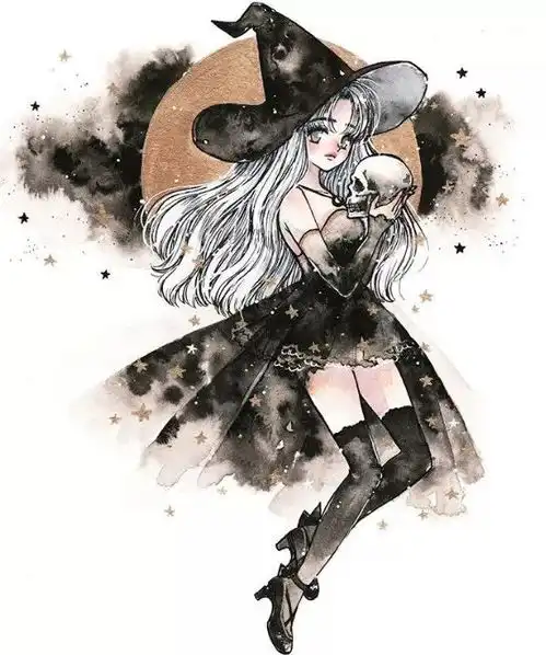 水彩画的卡通女生,每一幅都想收藏