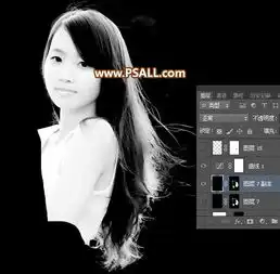 photoshop抠图教程抠出背景复杂的美女人像头发丝