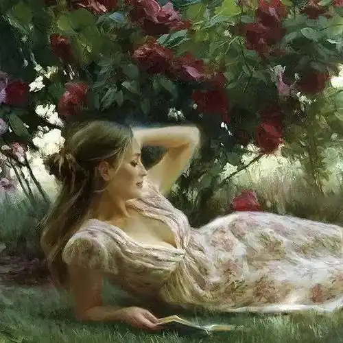 迷人的油画,画中的女子美丽优雅︱俄罗斯画家vladimirvolegov绘画