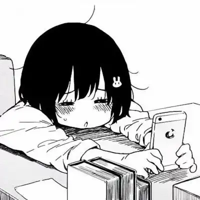 黑白漫画女头日系黑白动漫女生头像