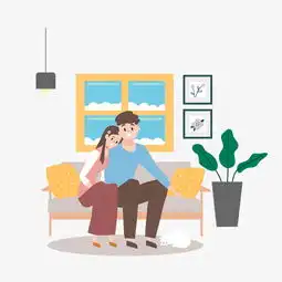 卡通插画风相互依偎的情侣图片素材其他格式下载动漫人物大全