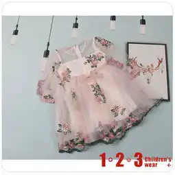 夏款公主裙六一演出服女中童9f1355粉rydd时尚连衣裙13童装连锁
