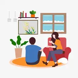 卡通插画风正在沟通的情侣图片素材其他格式下载动漫人物大全