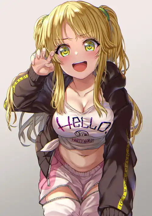 二次元美图美少女穿搭上衣打结专题