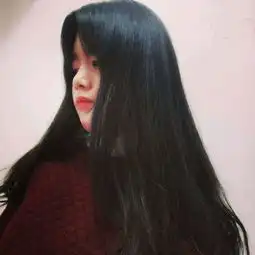 清纯侧脸长发的女生头像,自己ps出来也可以