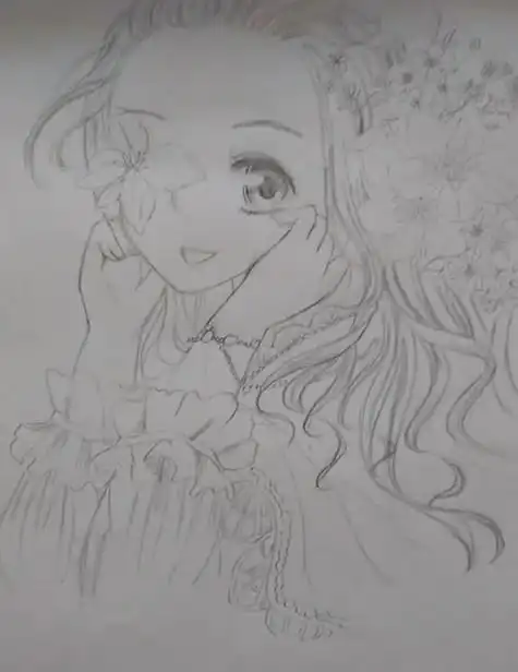 铅笔绘画,少女,萌萌壁纸