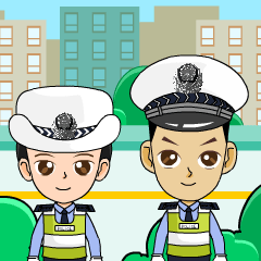 看不懂交警手势萌萌哒,卡通蜀黍教会你