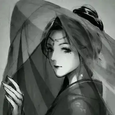 女生头像古风黑白女头像