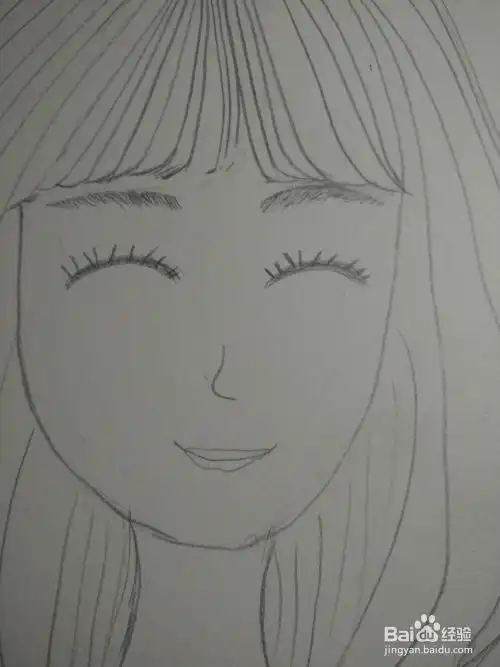 铅笔手绘女孩教程