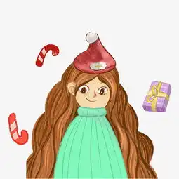 2018年圣诞节收礼物的小女孩图片素材其他格式下载动漫人物大全