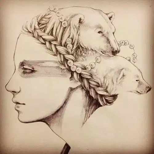 人与自然美女素描画如果你讨厌削铅笔,那就玩下单色水墨素描吧